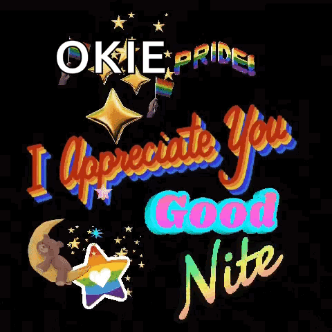A Poster That Says I Appreciate You Good Nite On It GIF