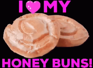A Poster That Says I Heart My Honey Buns GIF