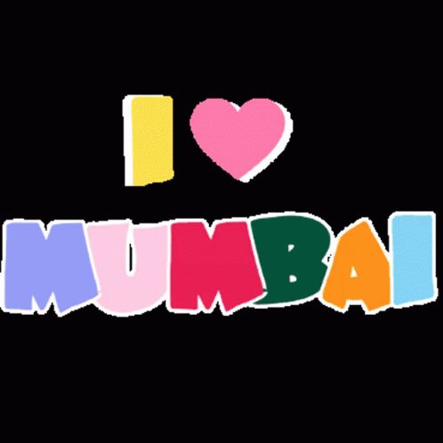 A Poster That Says I Love Mumbai With A Heart GIF