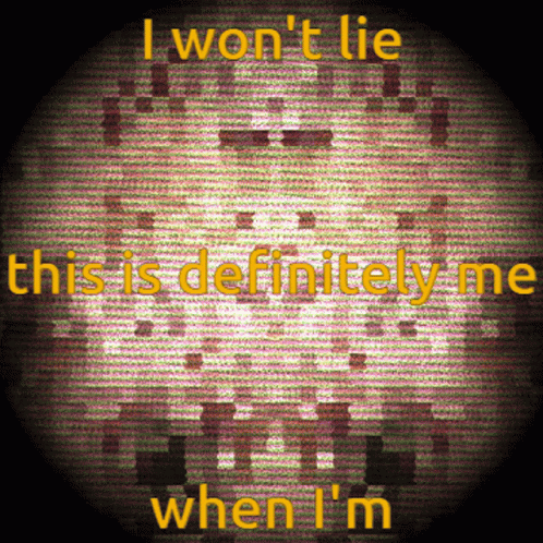 a poster that says i won t lie this is definitely me when i m