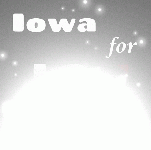 a poster that says iowa for 2020 with a globe in the middle