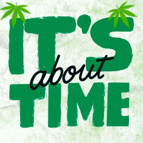 A Poster That Says It 'S About Time GIF