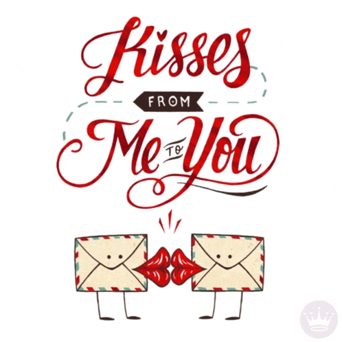 Kisses From Me To You Poster With Envelopes GIF