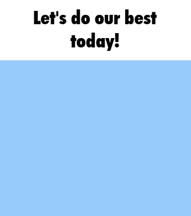 A Poster That Says " Let 'S Do Our Best Today " With Two Cartoon Characters GIF