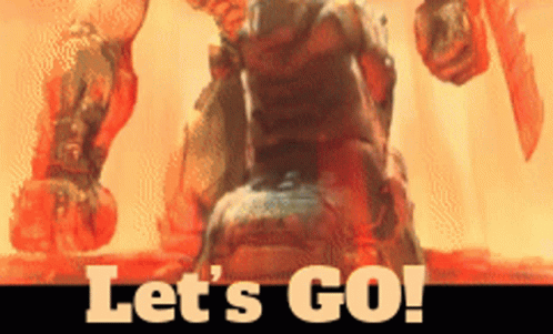 A Poster That Says Let 'S Go With A Robot GIF