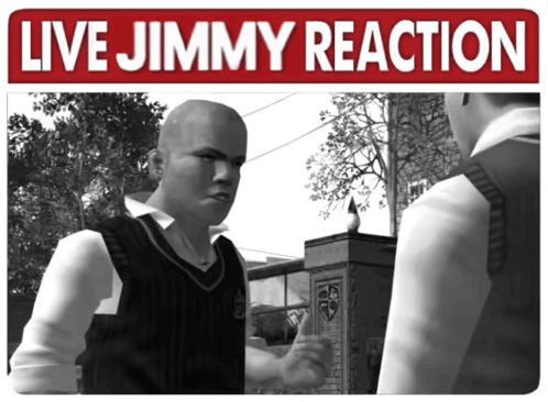 A Poster That Says ' Live Jimmy Reaction ' On The Top GIF