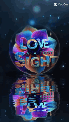 A Poster That Says Love At A First Sight On It GIF
