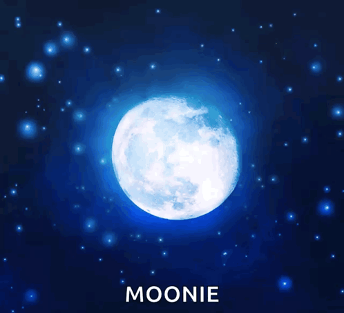 A Poster That Says " Love You To The Moon And Back Always And Forever Moonie " GIF