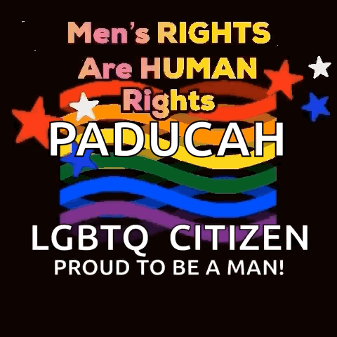 a poster that says men 's rights are human rights paducah lgbtq citizen