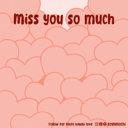A Poster That Says Miss You So Much With A Corgi In The Clouds GIF