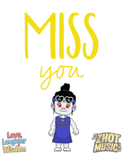 A Poster That Says Miss You With A Cartoon Character On It GIF