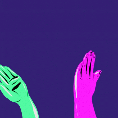 A Poster That Says Phone Banking For Justice With Two Hands GIF