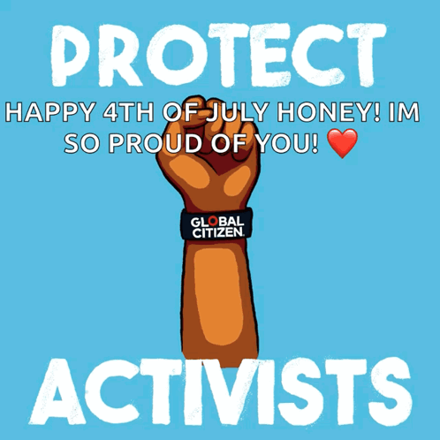 A Poster That Says " Protect Happy 4Th Of July Honey Im So Proud Of You " GIF