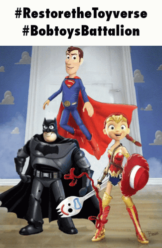 A Poster That Says #Restore The Toyverse #Bobtoysbattalion GIF