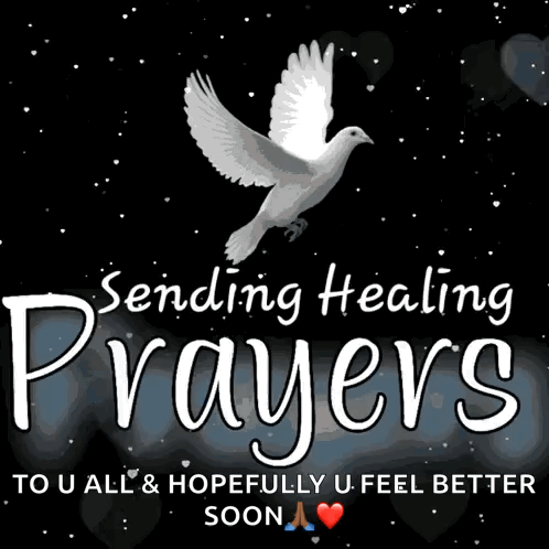 A Poster That Says Sending Healing Prayers GIF
