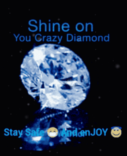 A Poster That Says Shine On You Crazy Diamond On It GIF