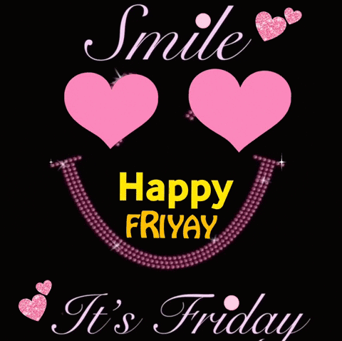 A Poster That Says Smile Happy Friday GIF