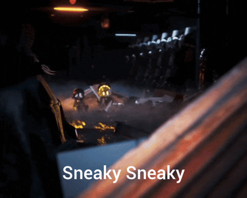 A Poster That Says Sneaky Sneaky On The Bottom GIF