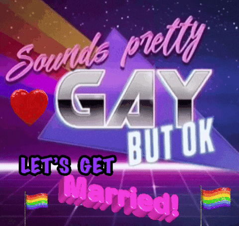 A Poster That Says Sounds Pretty Gay But Ok GIF