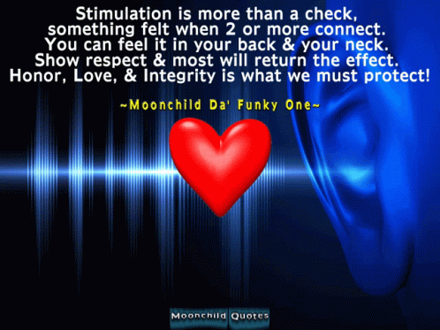 A Poster That Says Stimulation Is More Than A Check Something Felt When 2 Or More Connect You Can Feel It In Your Back A GIF