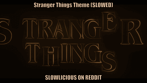 A Poster That Says Stranger Things Slowly On Reddit GIF