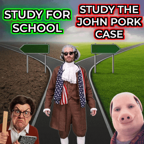 A Poster That Says Study For School With A Man In A Suit GIF