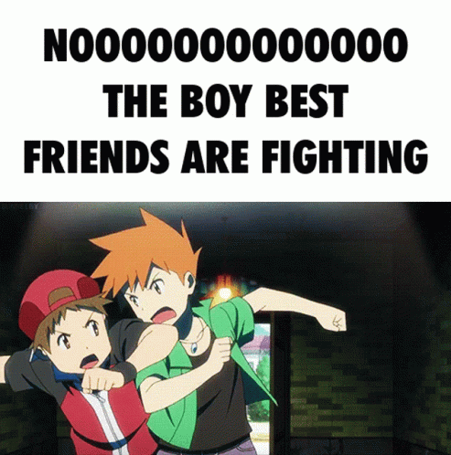 A Poster That Says The Boy Best Friends Are Fighting With Two Boys Fighting GIF