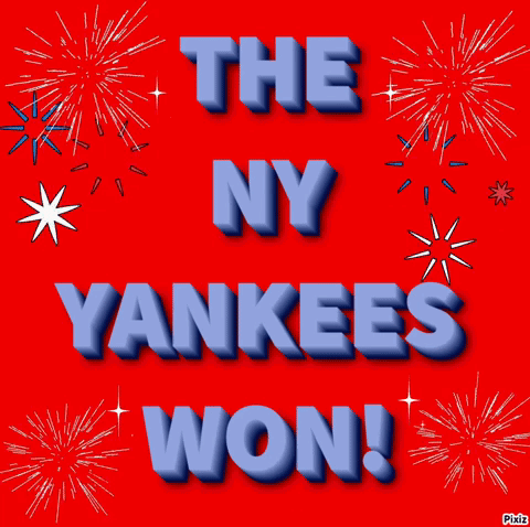 A Poster That Says The Ny Yankees Won GIF
