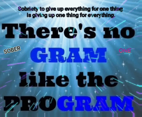A Poster That Says ' There 'S No Gram Like The Program ' GIF