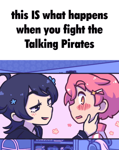 A Poster That Says This Is What Happens When You Fight The Talking Pirates On It GIF