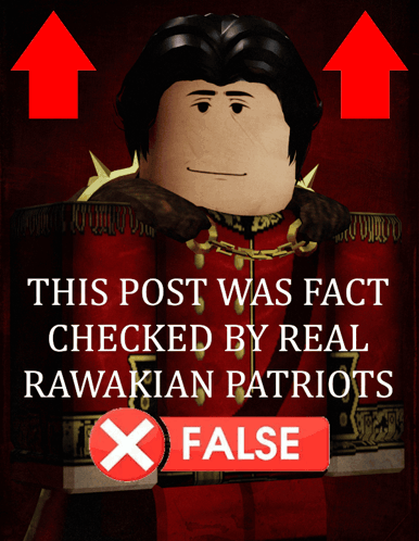 A Poster That Says ' This Post Was Fact Checked By Real Rawakian Patriots ' GIF
