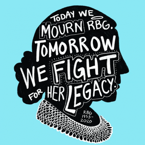 A Poster That Says Today We Mourn Rbg GIF