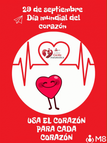A Poster That Says Usa El Corazon Para Cada Corazon In Spanish GIF