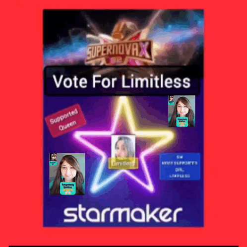 A Poster That Says Vote For Limitless With A Star GIF