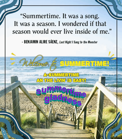 A Poster That Says Welcome To Summertime GIF