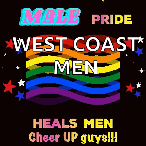 A Poster That Says " West Coast Men " On It GIF