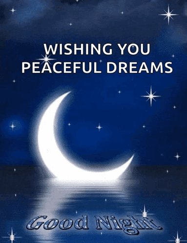 A Poster That Says Wishing You Peaceful Dreams GIF