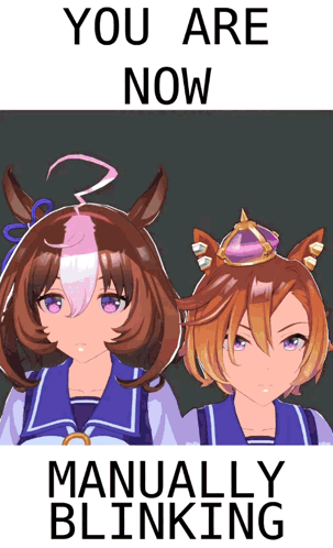 A Poster That Says " You Are Now Manually Blinking " On It GIF