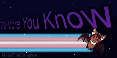 A Poster With A Bat And The Words The More You Know Above It GIF