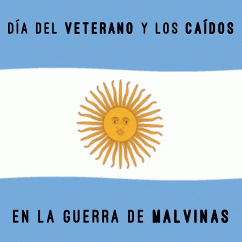 A Poster With A Flag And The Words Dia Del Veterano Y Los Caidos GIF