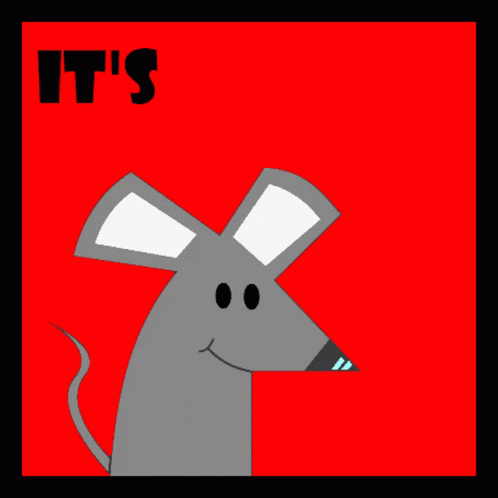 A Poster With A Mouse And The Words It 'S Soup Time On It GIF