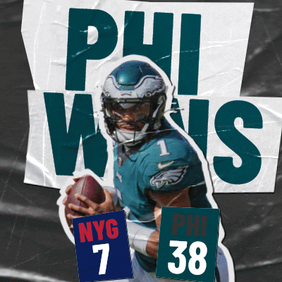 A Poster With A Picture Of A Football Player And The Words Phil Wins Above Him GIF