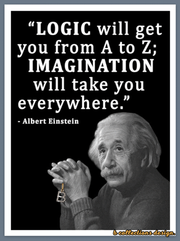 A Poster With A Quote From Albert Einstein GIF