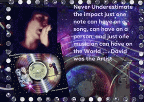 A Poster With A Quote From David Was The Artist GIF
