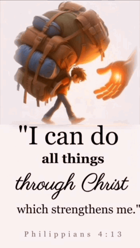 Poster With Philippians 4:13 Quote GIF