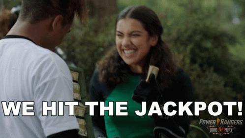 A Power Rangers Ad Shows A Girl In A Green Shirt GIF
