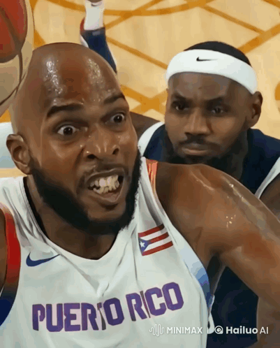 a puerto rico basketball player making a face