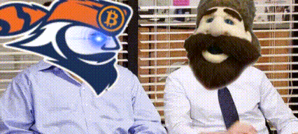 A Puppet With A Beard And A Hat Is Sitting Next To Another Puppet With A Beard . GIF
