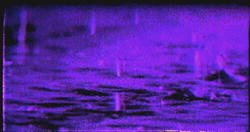 A Purple And Black Background With A Painting Of A Landscape GIF