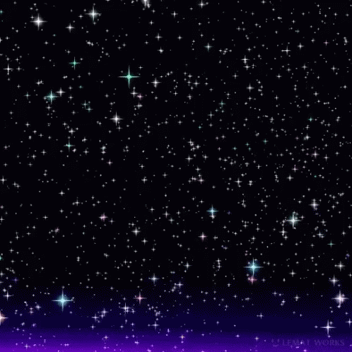 A Purple And Black Background With Lots Of Stars GIF